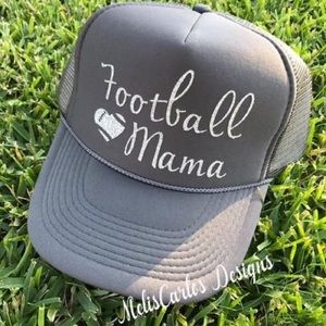 Gray Football Mama Trucker Hat